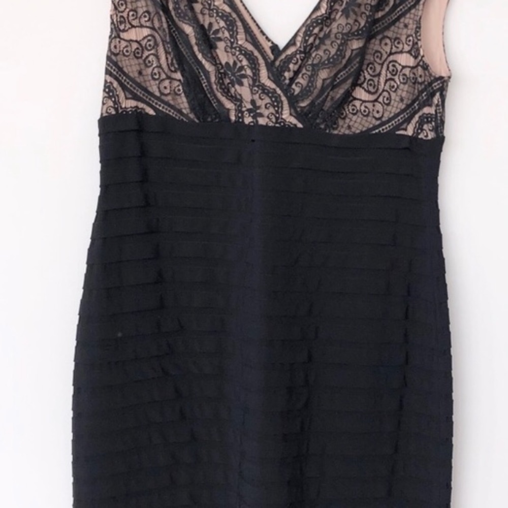 Plus size elegant nude lace evening cocktail dress